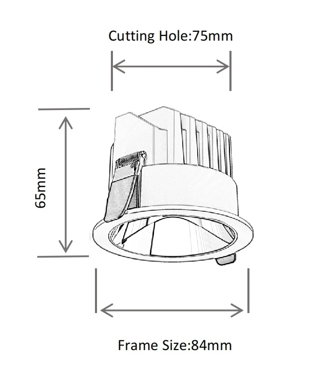 DL4004B-SIZE1 LEDTEK DL4004b LED downlight Cree COB 5 years warranty 10-30W