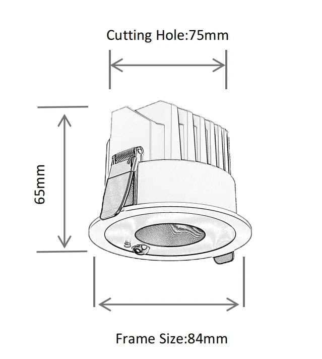 DL4004D-SIZE1 LEDTEK DL4004D LED Spot downlight built in motion sensor Cree COB 5 years warranty