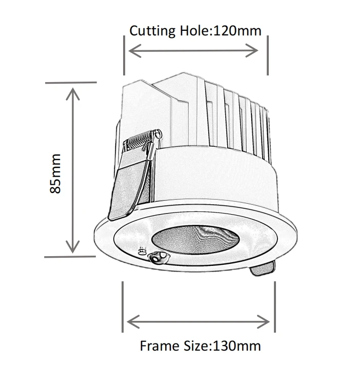 DL4004D-SIZE3 LEDTEK DL4004D LED Spot downlight built in motion sensor Cree COB 5 years warranty