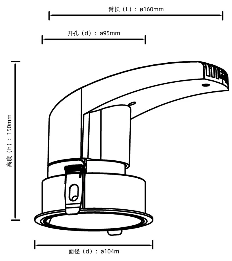 DL4020-SIZE6 LEDTEK DL4020 Adjustable Cree COB LED Downlight 5 years warranty for limited ceiling space.