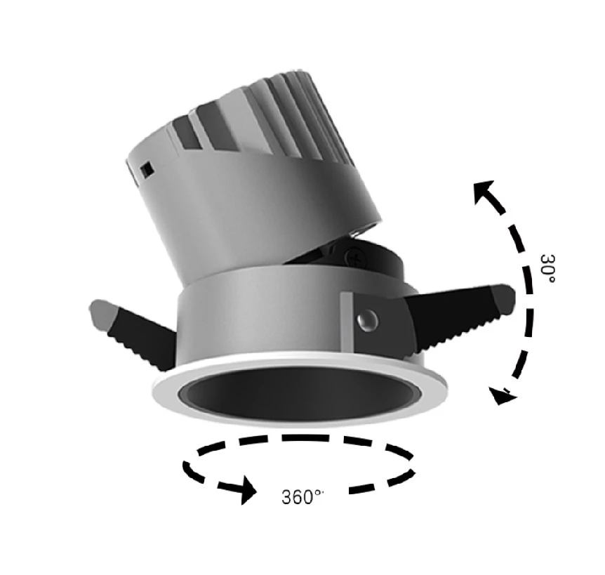 DL4027 LED Downlight 360° rotatable/30° adjustable 5W-30W 8°/15°/24°/38°/55°