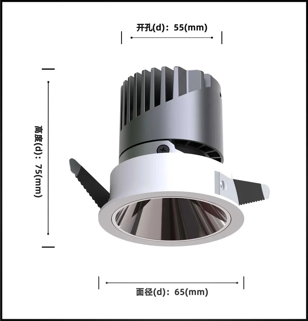 DL4027 LED Downlight 360° rotatable/30° adjustable 5W-30W 8°/15°/24°/38°/55°