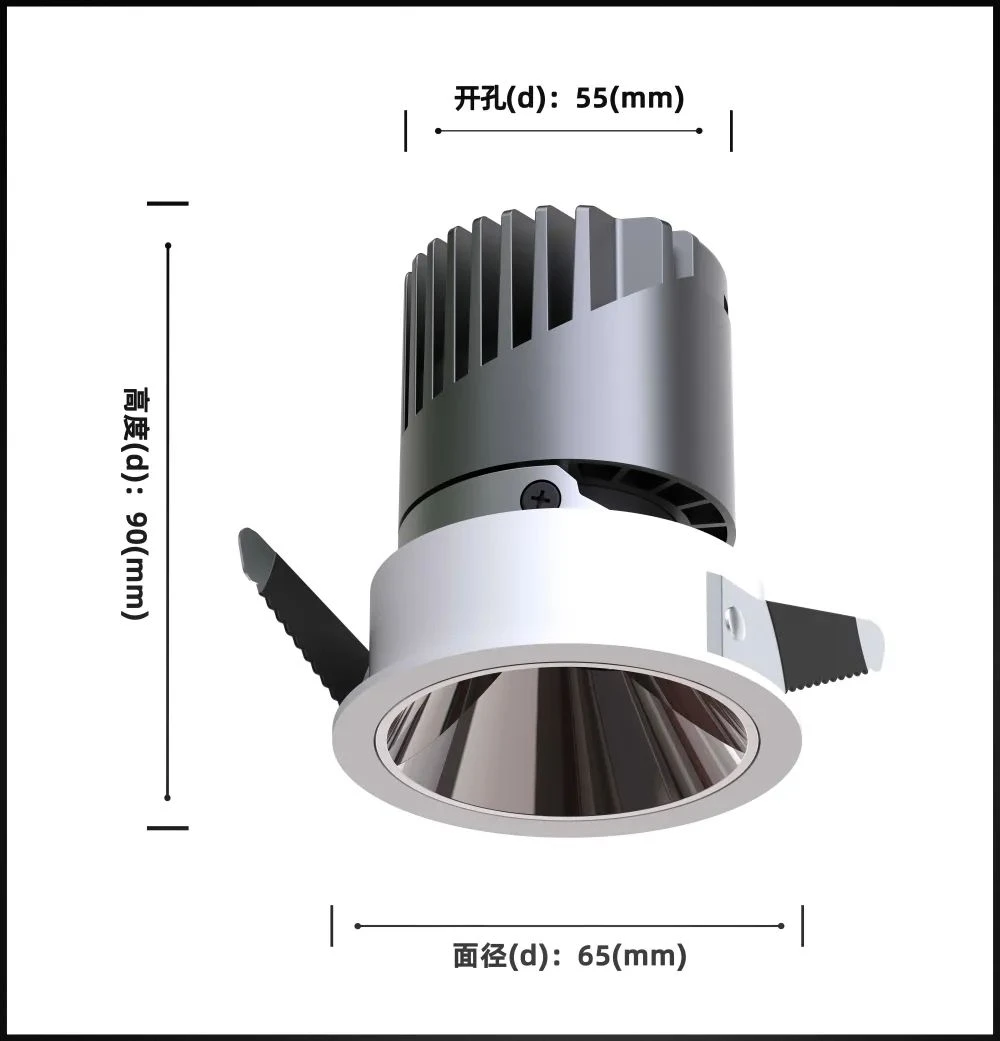 DL4027 LED Downlight 360° rotatable/30° adjustable 5W-30W 8°/15°/24°/38°/55°