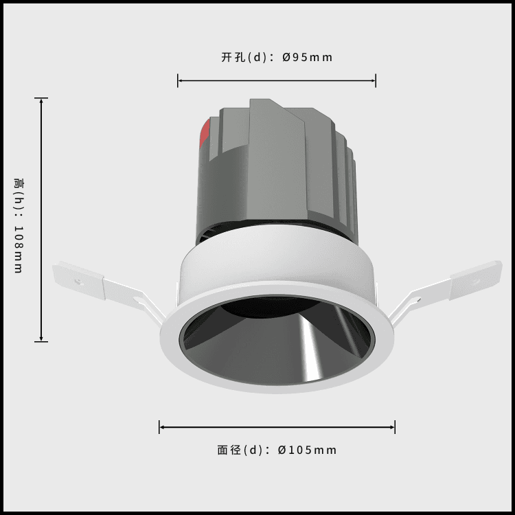 DL403-Size6-F95-18W-20W Cree LED Down Light