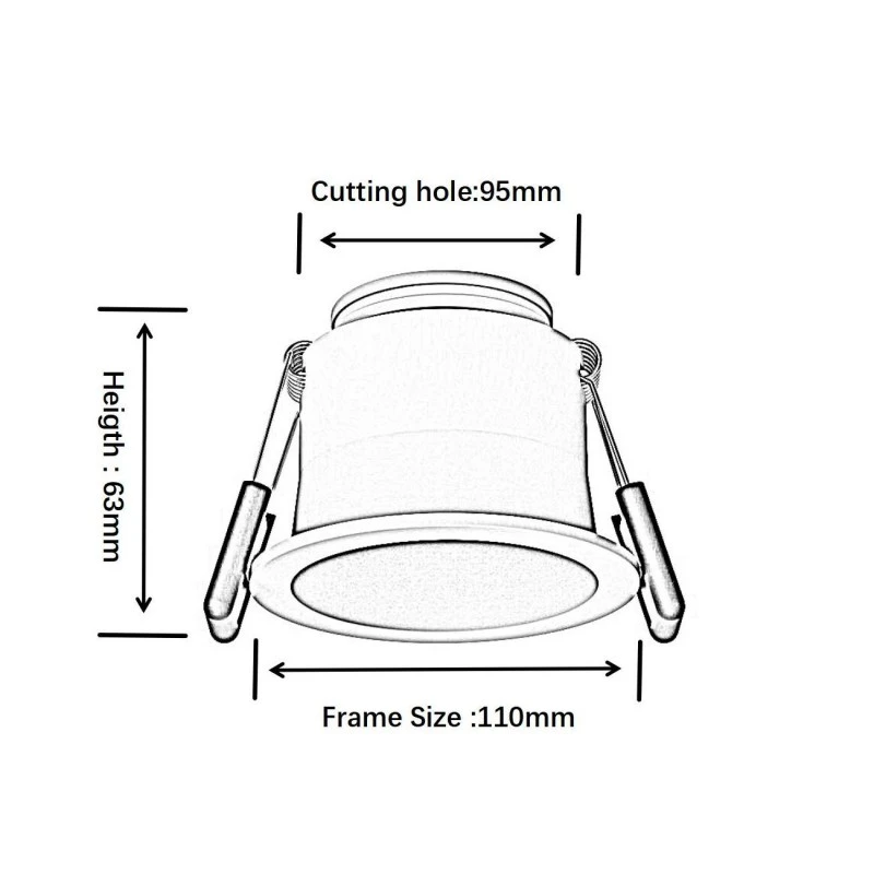 LEDTEK DL4053 SMD LED Downlight 6W-25W 105° Wide Beam Angle