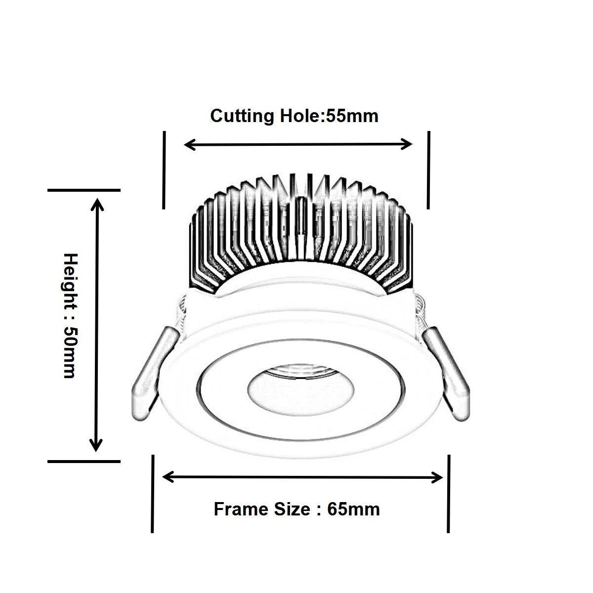 DL4054 LED DownLight 5W-25W 15° 24° 36° Deep Anti-glare