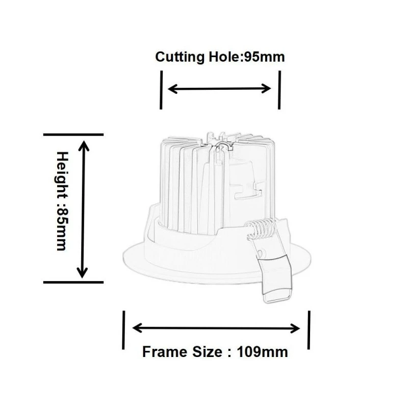 DL4062-Size3 LEDTEK DL4062 LED Downlight Size1