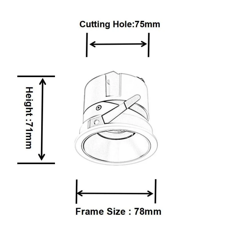 DL4067-product-size2 LEDTEK DL4067 LED Downlight product size 2