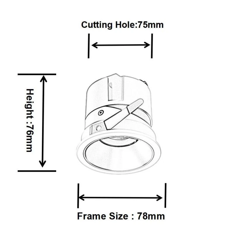 DL4067-product-size3 LEDTEK DL4067 LED Downlight product size 3