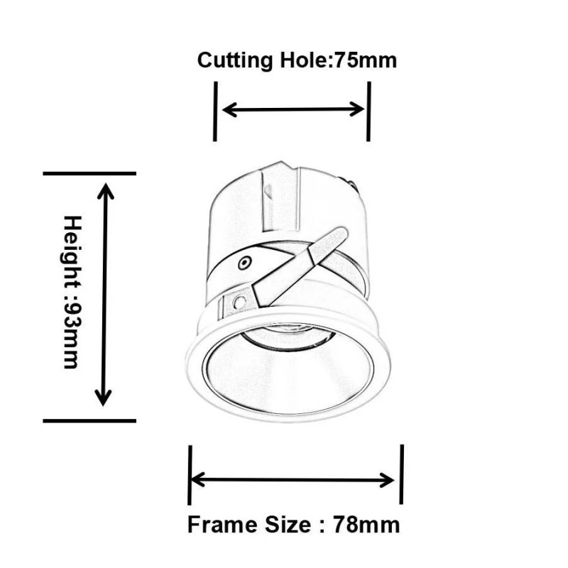 DL4067-product-size4 LEDTEK DL4067 LED Downlight product size 4