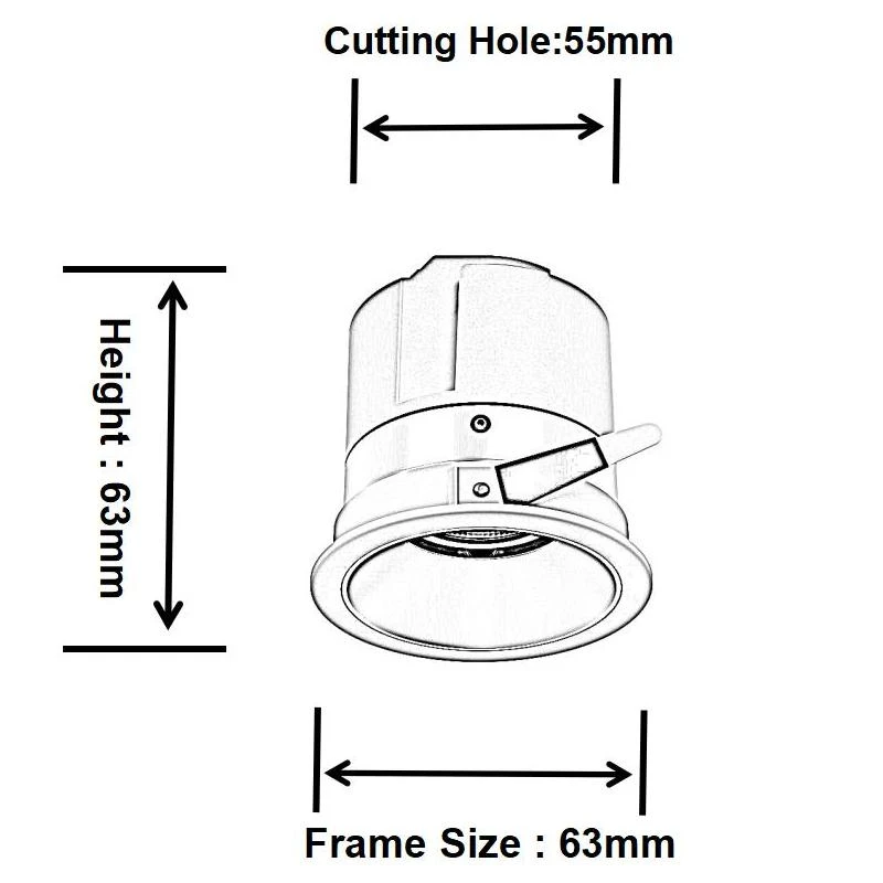 DL4069-Size1 LEDTEK DL4069 LED Downlight product size1
