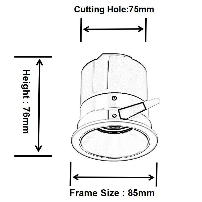 DL4069-Size3 LEDTEK DL4069 LED Downlight product size3