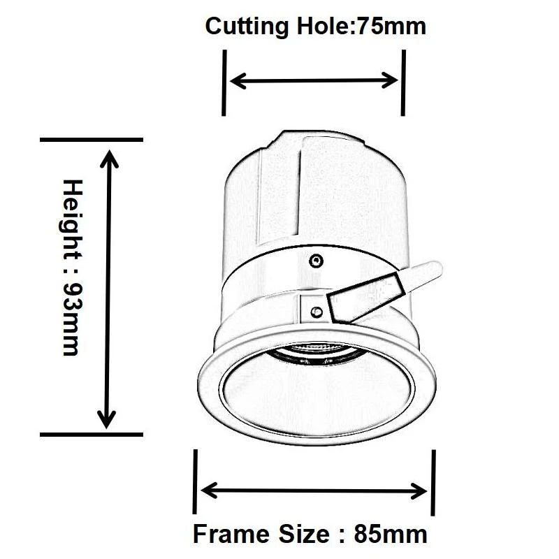 DL4069-Size4 LEDTEK DL4069 LED Downlight product size4
