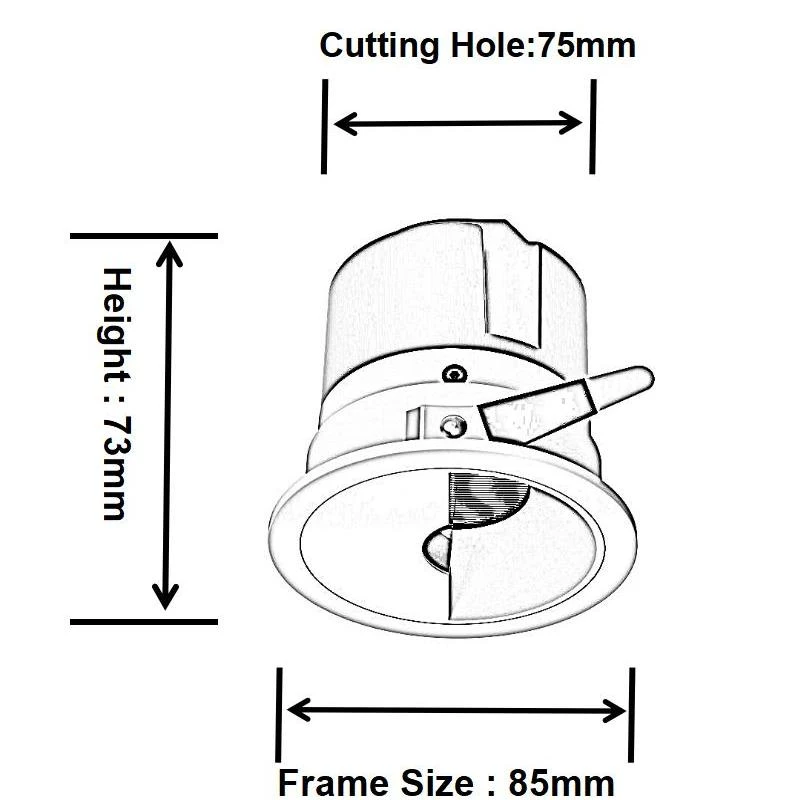 DL4070-size4 LEDTEK DL4070 LED Downlight size4