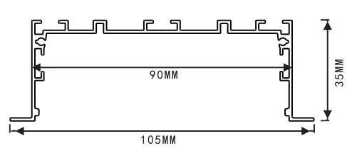 Model:RLL10535 LEDTEK LED Recessed Linear Light