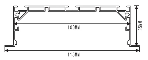 LEDTEK Brand LED Recessed Linear Light RLL11535