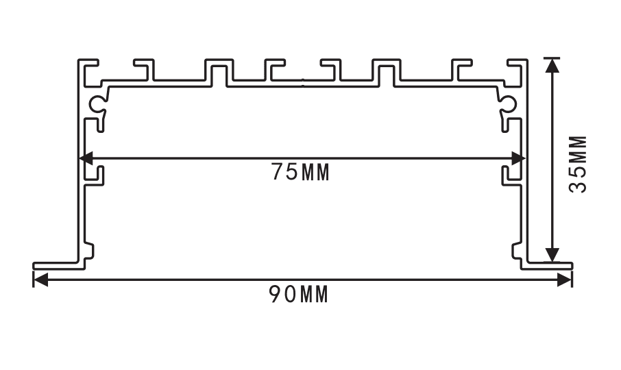 Model:RLL9035 LEDTEK LED Recessed Linear Light
