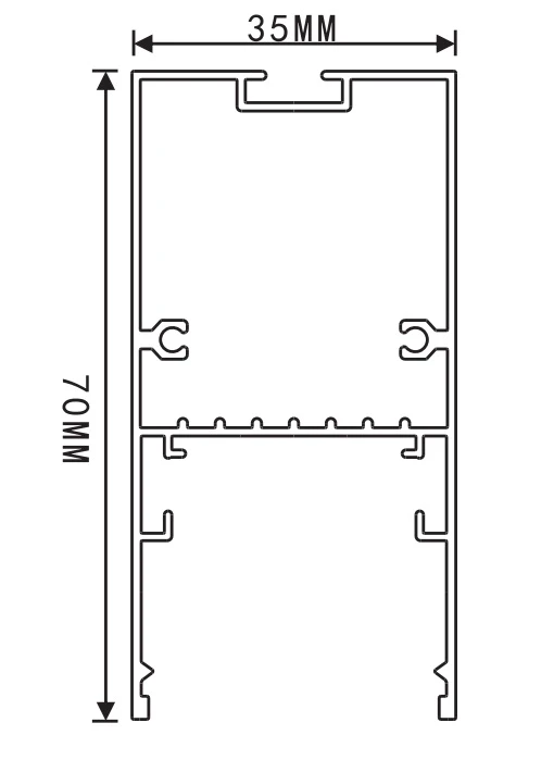 Size of LEDTEK Suspended linear light SLL3570