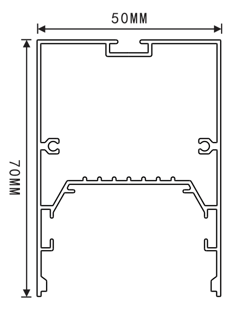 LEDTEK LED Suspende5070 Size Picture