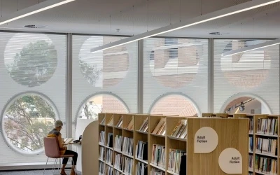 Modern office lighting with LED suspended linear light, durable and energy-efficient, backed by 5-year warranty.